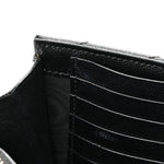 Grain De Poudre Matelasse Chevron Monogram Chain Wallet Black
