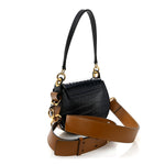 Calfskin Crocodile Embossed Small Tess Bag Full Blue