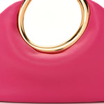 Calfskin Le Petit Calino Ring Top Handle Bag Dark Pink