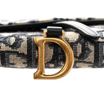 Oblique Saddle Chain Long Wallet Blue