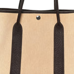 Toile Buffle Gala Garden Party Tote 36 MM Marron Fonce