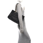 Caviar Quilted Grand Shopping Tote GST Black