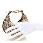 Fabric Jacquard FF 1974 Nano Fendigraphy Hobo Charm Beige