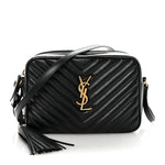 Calfskin Matelasse Monogram Lou Camera Bag Black