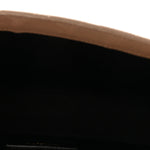 Grain De Poudre Textured Mixed Matelasse Triquilt Small Monogram Satchel Dark Beige