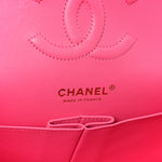 Caviar Quilted Medium Double Flap Pink