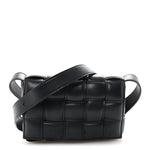 Nappa Maxi Intreccio Small Padded Cassette Crossbody Bag Deep Blue