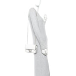 Lambskin Quilted Resin CC Mini Flap Bag White Black