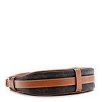 Canvas Calfskin Mini Ava Triomphe Shoulder Bag Tan
