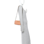 Calfskin Quilted Crown CC Double Zip Bag Beige