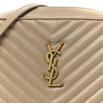 Calfskin Matelasse Monogram Lou Camera Bag Dark Beige