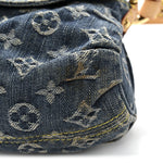 Monogram Denim Mini Pleaty Blue