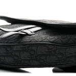 Oblique Mens Saddle Bag Black