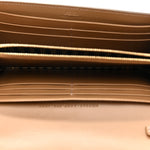 Fabric Jacquard FF 1974 Continental Wallet On Chain Tobacco Moro