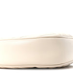Calfskin Matelasse Chevron Mini GG Marmont Half Moon Hobo Mystic White