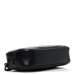 Calfskin Matelasse Monochrome Monogram Mini Lou Camera Bag Black
