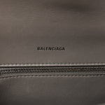 Shiny Calfskin Crocodile Embossed Small Hourglass Top Handle Bag Balenciaga Grey