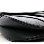 Grained Calfskin Saddle Bag Black