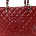 Caviar Quilted Grand Shopping Tote GST Red
