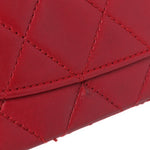 Lambskin Quilted Mini Square Flap Red