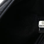Caviar Chevron Quilted Mini Coco Handle Flap Dark Grey