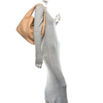 Calfskin Quilted Small Maxi Hobo Beige