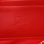 Calfskin Paris Spiked Loubila Chain Clutch Black