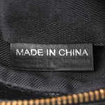 Giant Check Calfskin Large Camera Bag Black