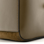 Vitello Vernice Camoscio Mini Fendi Origami Military Brown Avocado