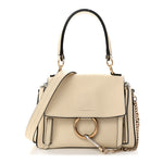 Calfskin Mini Faye Day Shoulder Bag Off White