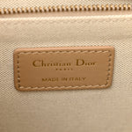 Canvas Calfskin Embroidered Small Plan De Paris Book Tote With Strap Beige