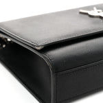 Grain De Poudre Medium Classic Monogram Kate Satchel Black