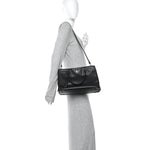 Saffiano Medium Galleria Double Zip Tote Black