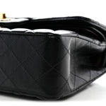 Lambskin Quilted Small Double Flap Black