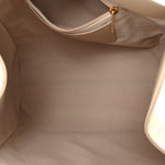 Caviar Stitched Pocket CC Large Tote Light Beige