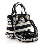 Embroidered Cornely Medium Lady D-Lite Blue White