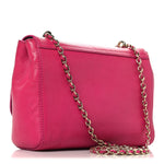 Small Classic Grain Calfskin Small Lily Flap Pink