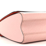 Epi Travel Stickers Twist Shoulder Bag Rose Ballerine