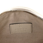 Sakai Be Green Calfskin Diagonal Stitched Mini Blondie Barrel Shoulder Bag Mystic White