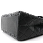 Caviar Quilted Jumbo Kelly Flap Black
