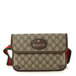 GG Supreme Monogram Neo Vintage Web Belt Bag Brown