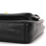 Caviar Flap Shoulder Bag Black