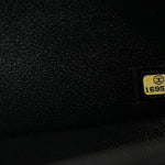 Patent Quilted Jumbo Double Flap Black