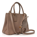 Saffiano Lux Small Galleria Double Zip Tote Cammeo