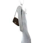 Shearling Vitello Dolce Macro FF 1974 Baguette Tobacco Black