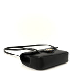 Shiny Caviar Mini Preppy Coco Shoulder Bag Black