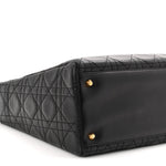 Lambskin Cannage Medium Lady Dior Black