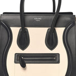 Baby Grained Calfskin Nubuck Micro Tri-Color Luggage White