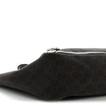 Denim Monogram Large Abbey Tote Dark Brown