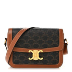 Triomphe Canvas Calfskin Medium Triomphe Bag Tan